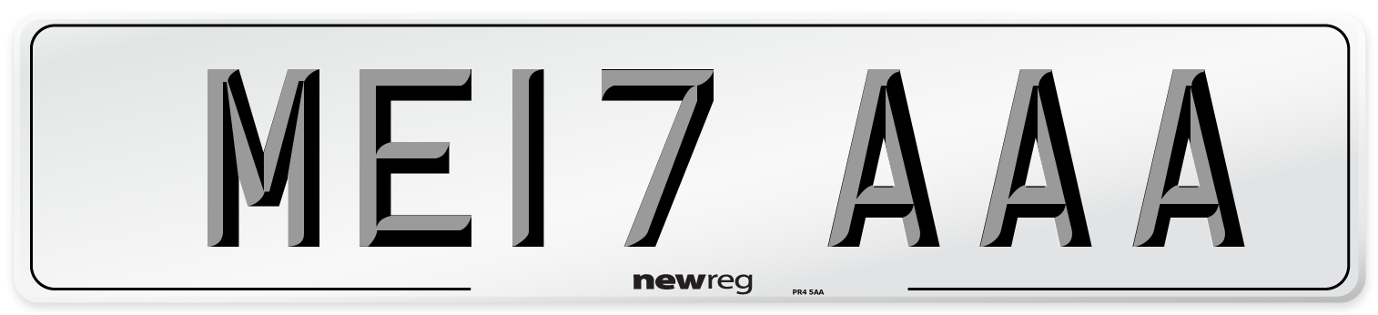 ME17 AAA Number Plate from New Reg